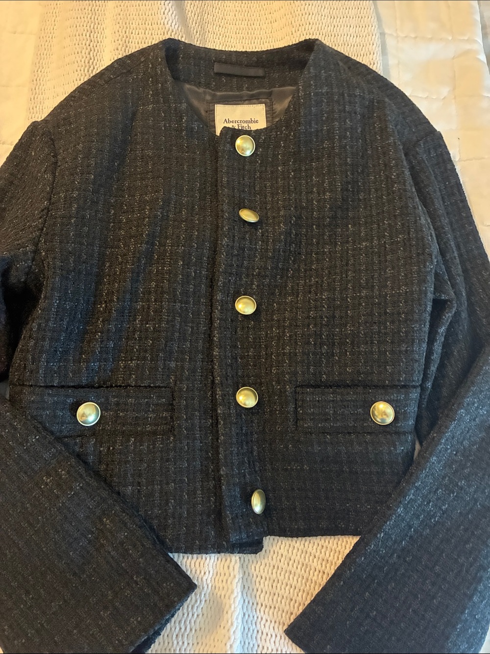 Black Button-Front Jacket - Picture 2 of 4